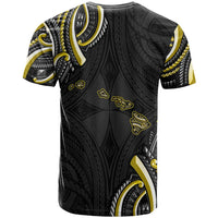 Traditional Art Hawaiian Kakau Tattoos T Shirt Yellow Color - Polynesian Pride