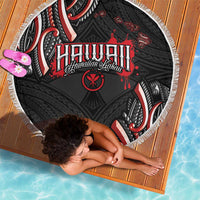 Traditional Art Hawaiian Kakau Tattoos Beach Blanket Red Color LT03 - Polynesian Pride