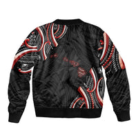 Traditional Art Hawaiian Kakau Tattoos Bomber Jacket Red Color - Polynesian Pride