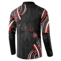 Traditional Art Hawaiian Kakau Tattoos Button Sweatshirt Red Color LT03 - Polynesian Pride