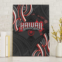 Traditional Art Hawaiian Kakau Tattoos Canvas Wall Art Red Color LT03 Without Frame Red - Polynesian Pride