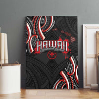 Traditional Art Hawaiian Kakau Tattoos Canvas Wall Art Red Color LT03 - Polynesian Pride
