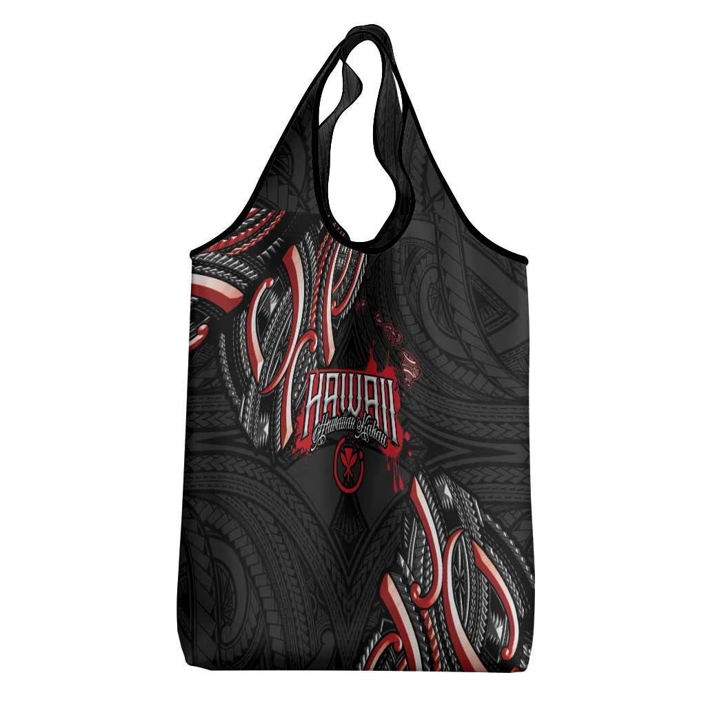 Traditional Art Hawaiian Kakau Tattoos Grocery Bag Red Color LT03 - Polynesian Pride