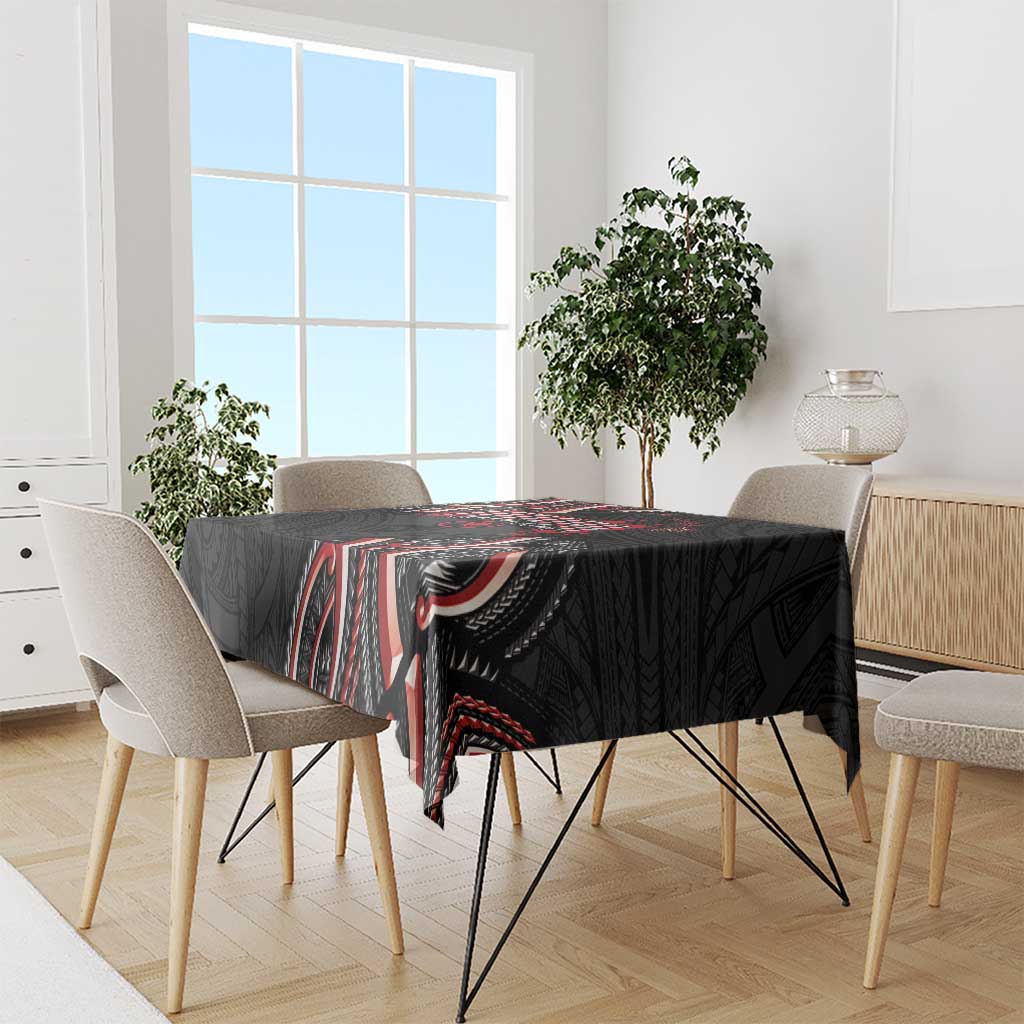 Traditional Art Hawaiian Kakau Tattoos Tablecloth Red Color LT03 - Polynesian Pride