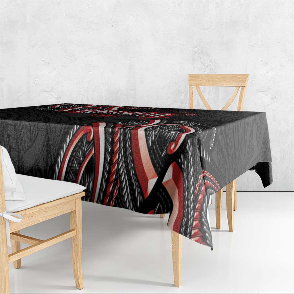 Traditional Art Hawaiian Kakau Tattoos Tablecloth Red Color LT03 - Polynesian Pride