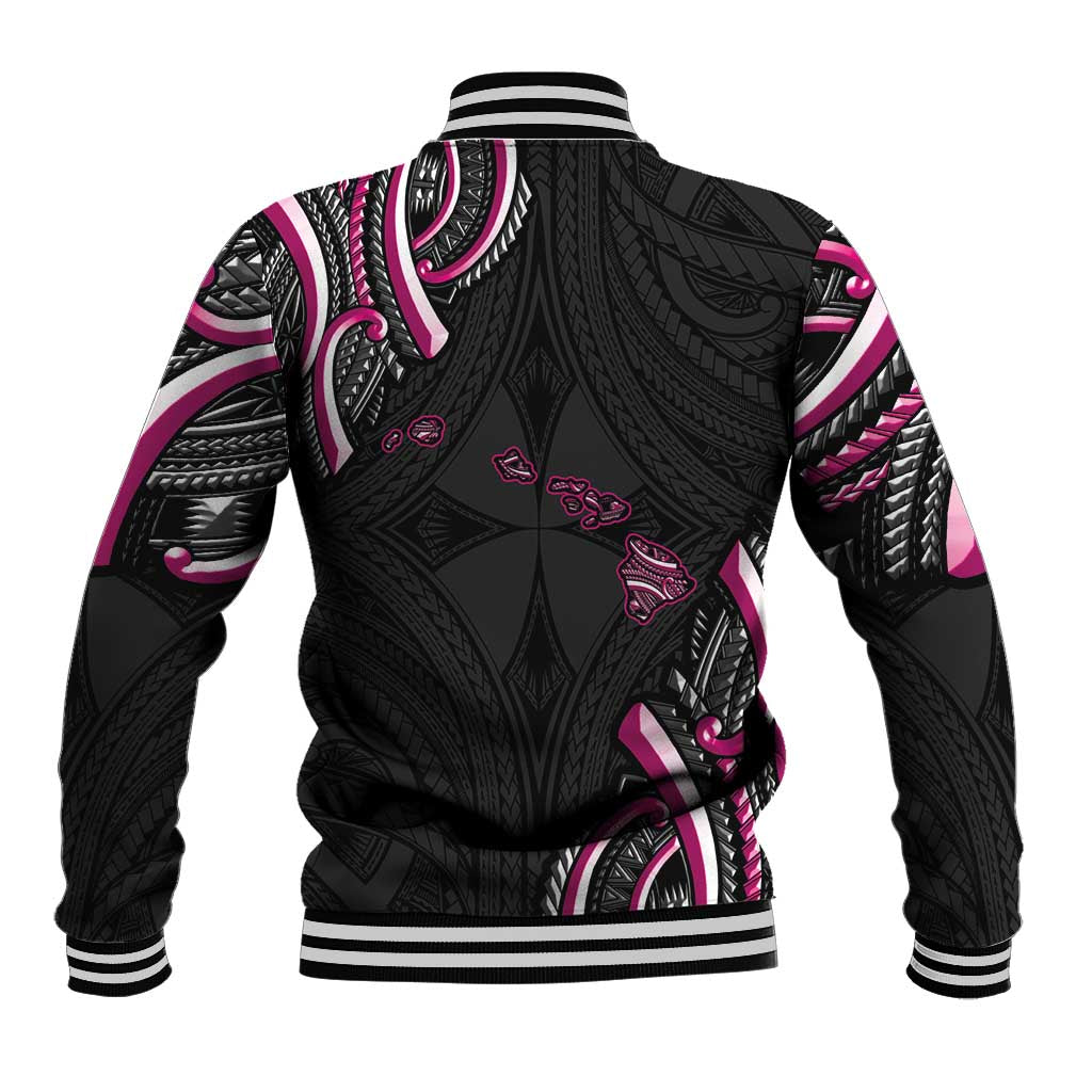 Traditional Art Hawaiian Kakau Tattoos Baseball Jacket Pink Color LT03 - Polynesian Pride