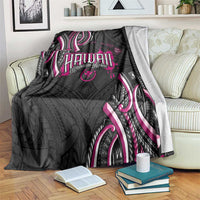 Traditional Art Hawaiian Kakau Tattoos Blanket Pink Color - Polynesian Pride