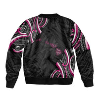 Traditional Art Hawaiian Kakau Tattoos Bomber Jacket Pink Color - Polynesian Pride