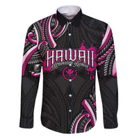 Traditional Art Hawaiian Kakau Tattoos Family Matching Puletasi and Hawaiian Shirt Pink Color - Polynesian Pride