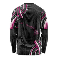 Traditional Art Hawaiian Kakau Tattoos Long Sleeve Shirt Pink Color LT03 - Polynesian Pride