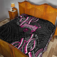 Traditional Art Hawaiian Kakau Tattoos Quilt Pink Color - Polynesian Pride