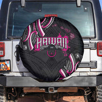 Traditional Art Hawaiian Kakau Tattoos Spare Tire Cover Pink Color - Polynesian Pride