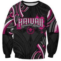 Traditional Art Hawaiian Kakau Tattoos Sweatshirt Pink Color LT03 Unisex Pink - Polynesian Pride