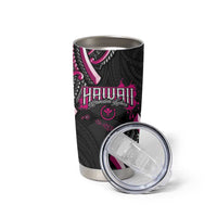 Traditional Art Hawaiian Kakau Tattoos Tumbler Cup Pink Color - Polynesian Pride
