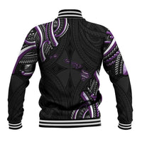 Traditional Art Hawaiian Kakau Tattoos Baseball Jacket Purple Color LT03 - Polynesian Pride