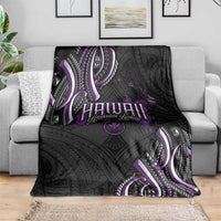 Traditional Art Hawaiian Kakau Tattoos Blanket Purple Color - Polynesian Pride