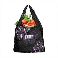 Traditional Art Hawaiian Kakau Tattoos Grocery Bag Purple Color LT03 1-pack One Size Purple - Polynesian Pride