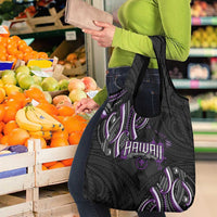 Traditional Art Hawaiian Kakau Tattoos Grocery Bag Purple Color LT03 - Polynesian Pride