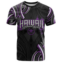 Traditional Art Hawaiian Kakau Tattoos T Shirt Purple Color - Polynesian Pride