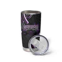 Traditional Art Hawaiian Kakau Tattoos Tumbler Cup Purple Color - Polynesian Pride