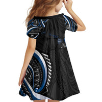 Traditional Art Hawaiian Kakau Tattoos Family Matching Tank Maxi Dress and Hawaiian Shirt Blue Color - Polynesian Pride