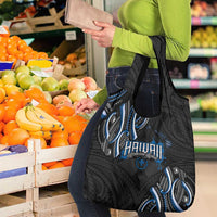 Traditional Art Hawaiian Kakau Tattoos Grocery Bag Blue Color LT03 - Polynesian Pride