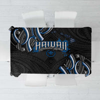 Traditional Art Hawaiian Kakau Tattoos Tablecloth Blue Color LT03 Blue - Polynesian Pride