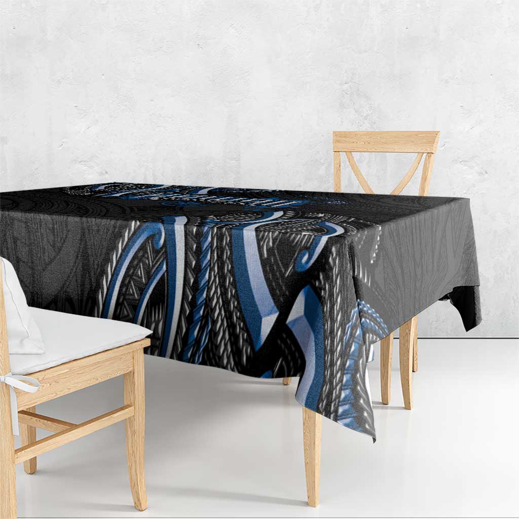 Traditional Art Hawaiian Kakau Tattoos Tablecloth Blue Color LT03 - Polynesian Pride