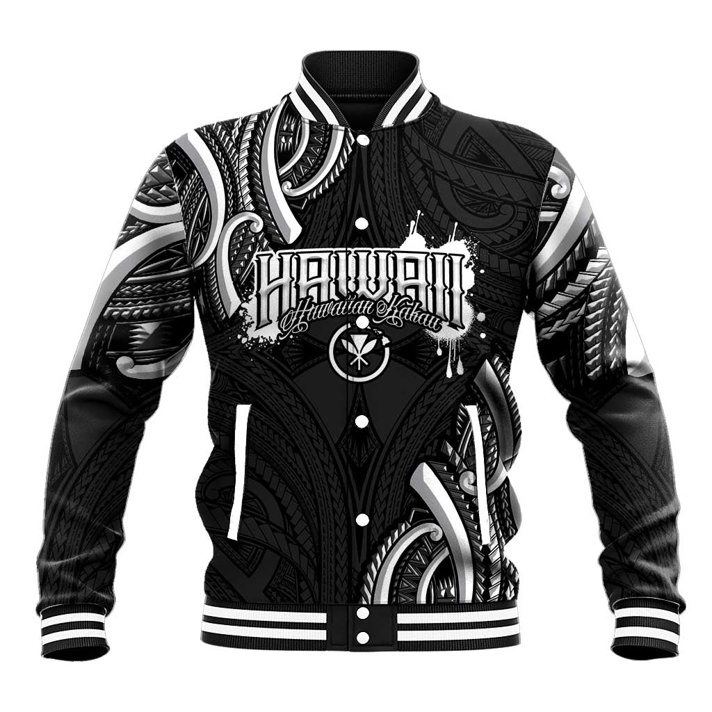 Traditional Art Hawaiian Kakau Tattoos Baseball Jacket White LT03 Unisex White - Polynesian Pride