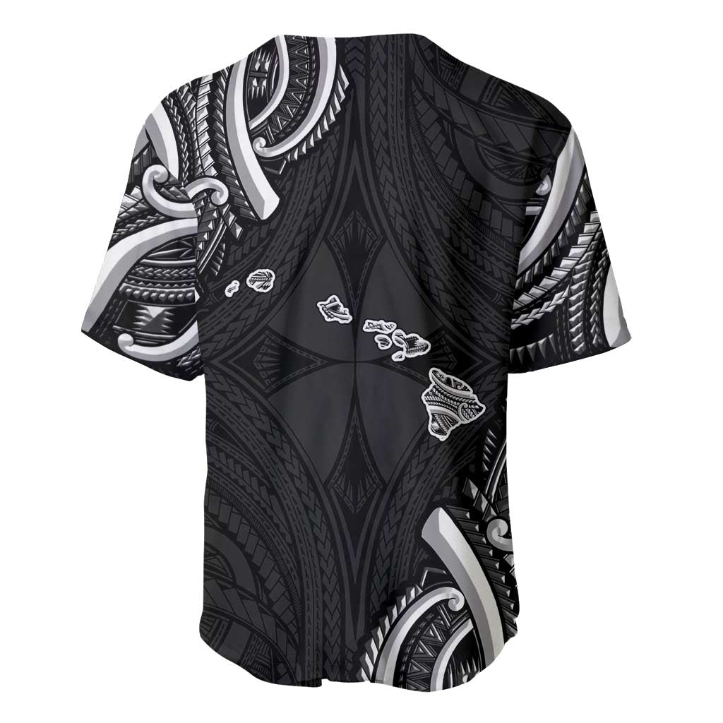 Traditional Art Hawaiian Kakau Tattoos Baseball Jersey White - Polynesian Pride