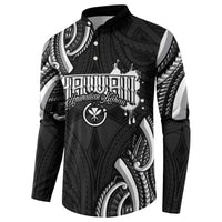 Traditional Art Hawaiian Kakau Tattoos Button Sweatshirt White LT03 - Polynesian Pride