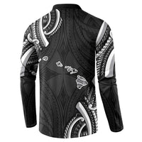 Traditional Art Hawaiian Kakau Tattoos Button Sweatshirt White LT03 - Polynesian Pride