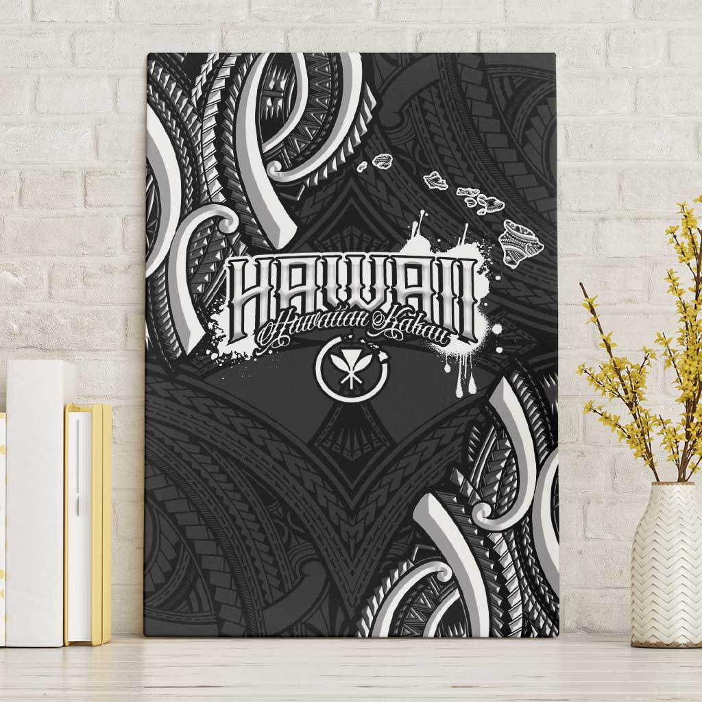 Traditional Art Hawaiian Kakau Tattoos Canvas Wall Art White LT03 Without Frame White - Polynesian Pride