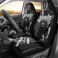 Traditional Art Hawaiian Kakau Tattoos Car Seat Cover White - Polynesian Pride