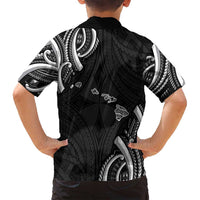 Traditional Art Hawaiian Kakau Tattoos Family Matching Summer Maxi Dress and Hawaiian Shirt White - Polynesian Pride