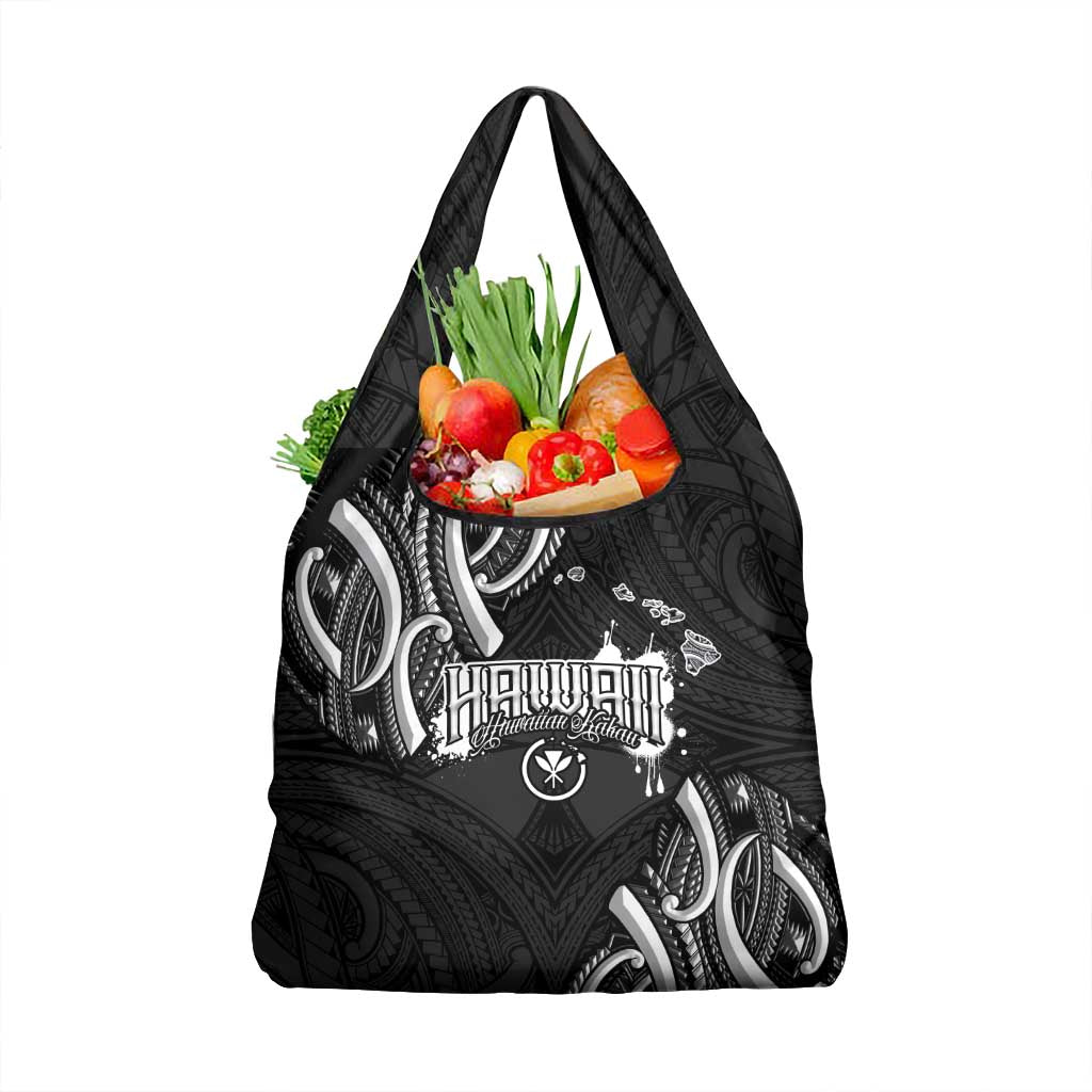 Traditional Art Hawaiian Kakau Tattoos Grocery Bag White LT03 1-pack One Size White - Polynesian Pride