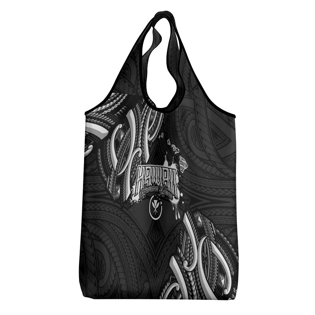 Traditional Art Hawaiian Kakau Tattoos Grocery Bag White LT03 - Polynesian Pride