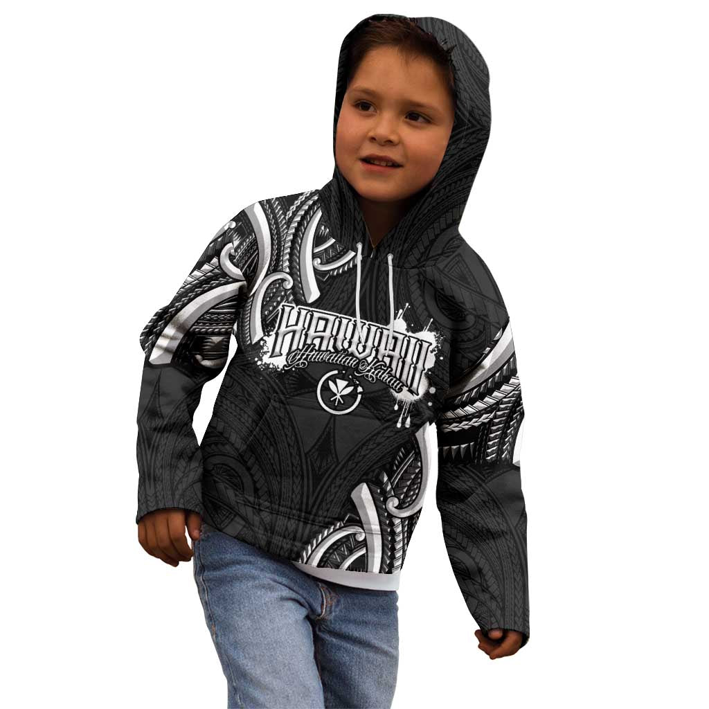 Traditional Art Hawaiian Kakau Tattoos Kid Hoodie White - Polynesian Pride