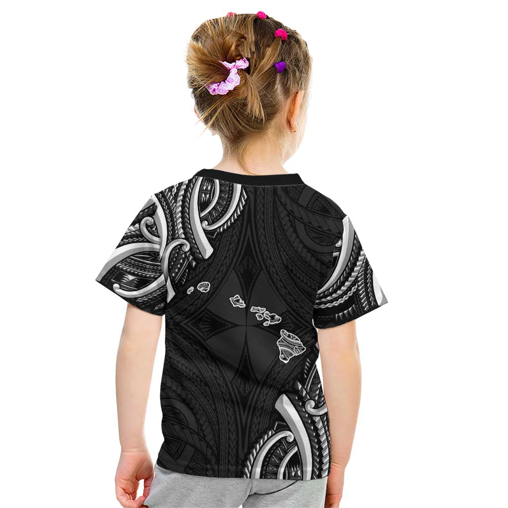 Traditional Art Hawaiian Kakau Tattoos Kid T Shirt White - Polynesian Pride