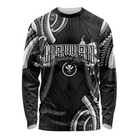 Traditional Art Hawaiian Kakau Tattoos Long Sleeve Shirt White LT03 Unisex White - Polynesian Pride