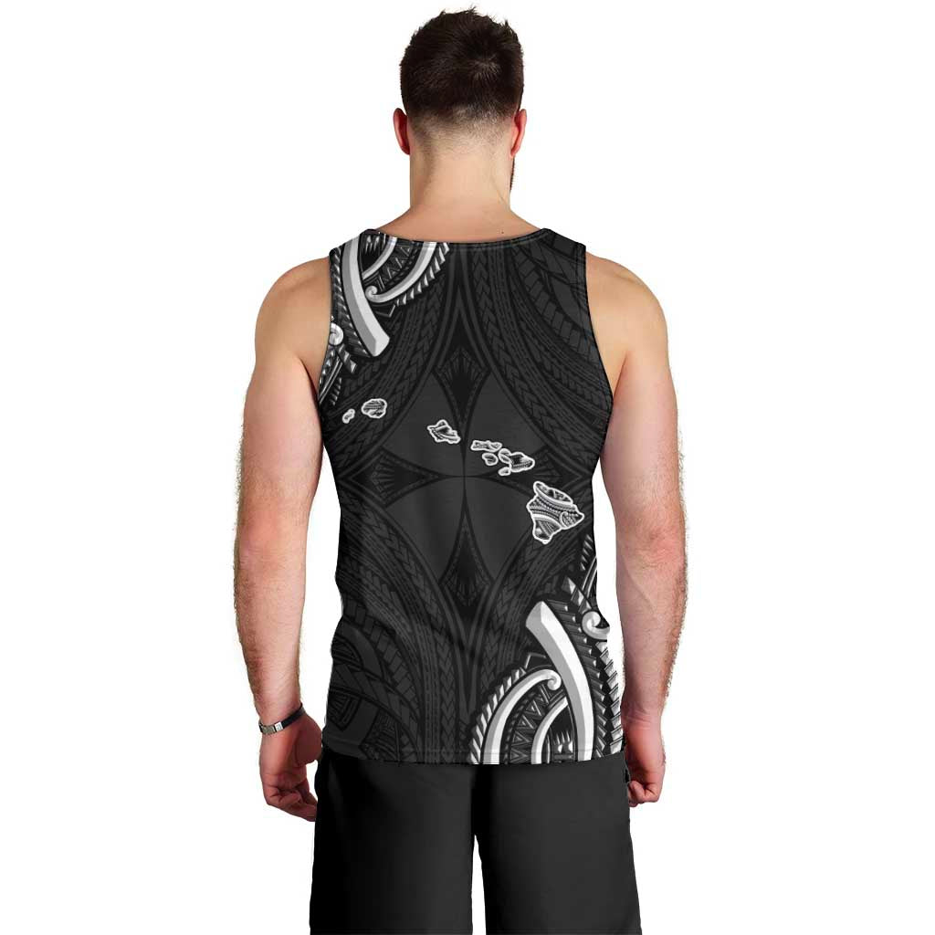 Traditional Art Hawaiian Kakau Tattoos Men Tank Top White LT03 - Polynesian Pride
