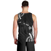 Traditional Art Hawaiian Kakau Tattoos Men Tank Top White LT03 - Polynesian Pride