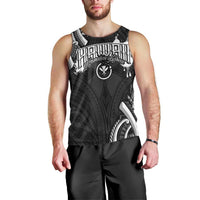 Traditional Art Hawaiian Kakau Tattoos Men Tank Top White LT03 - Polynesian Pride