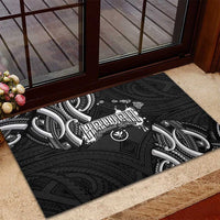 Traditional Art Hawaiian Kakau Tattoos Rubber Doormat White LT03 - Polynesian Pride