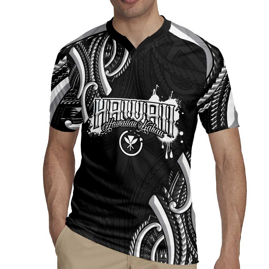 Traditional Art Hawaiian Kakau Tattoos Rugby Jersey White LT03 - Polynesian Pride