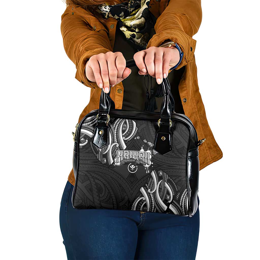 Traditional Art Hawaiian Kakau Tattoos Shoulder Handbag White - Polynesian Pride