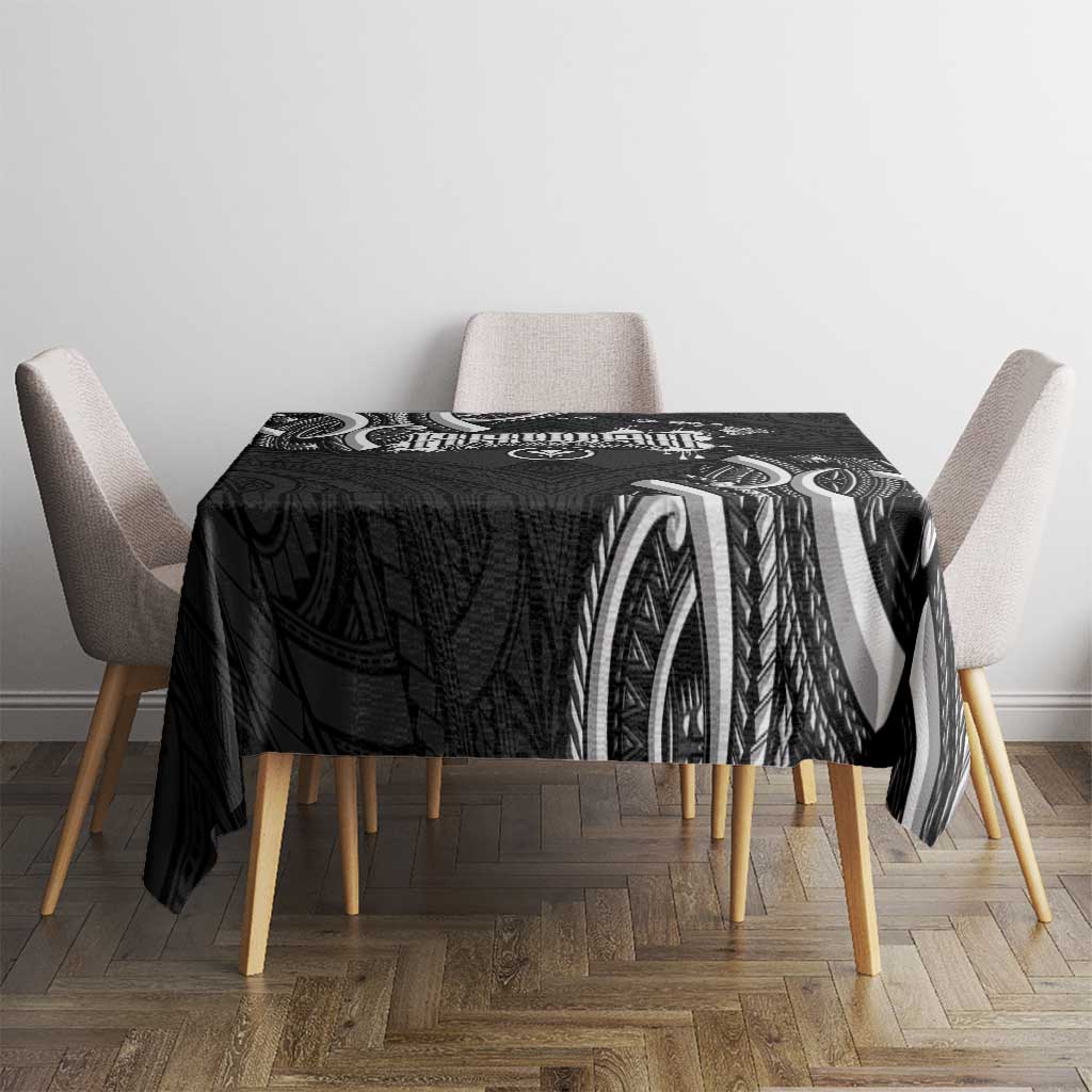 Traditional Art Hawaiian Kakau Tattoos Tablecloth White LT03 - Polynesian Pride