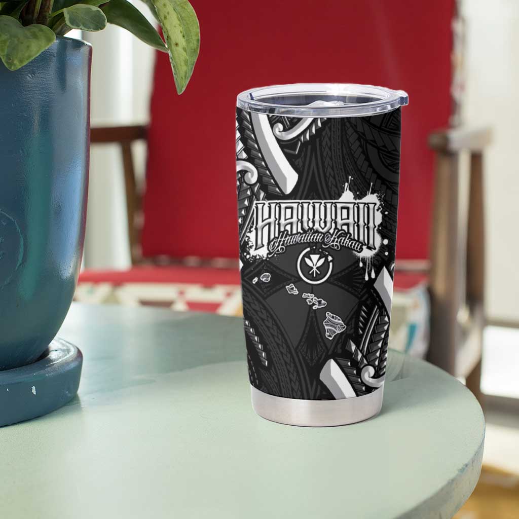 Traditional Art Hawaiian Kakau Tattoos Tumbler Cup White - Polynesian Pride