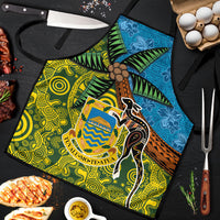 Tuvalu and Australia Together Apron Tapa Pattern and Aboriginal mix Culture LT03 Multicolor - Polynesian Pride