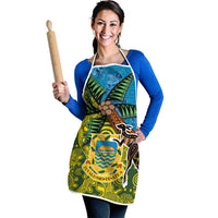 Tuvalu and Australia Together Apron Tapa Pattern and Aboriginal mix Culture LT03 - Polynesian Pride